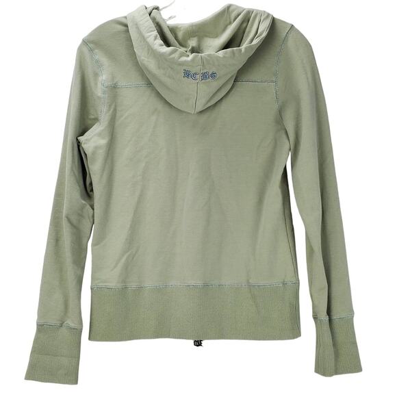 BCBG Maxazria Hooded Jacket Size S Paisley Embroidered Forest Fairy Green Boho - Picture 3 of 7